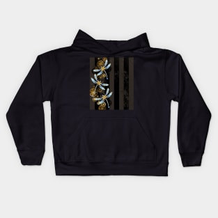 Design with Mechanical Dragonflies ( Steampunk ) Kids Hoodie